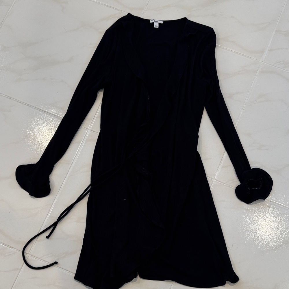 Bar III Elegant Black Long Sleeve Dress